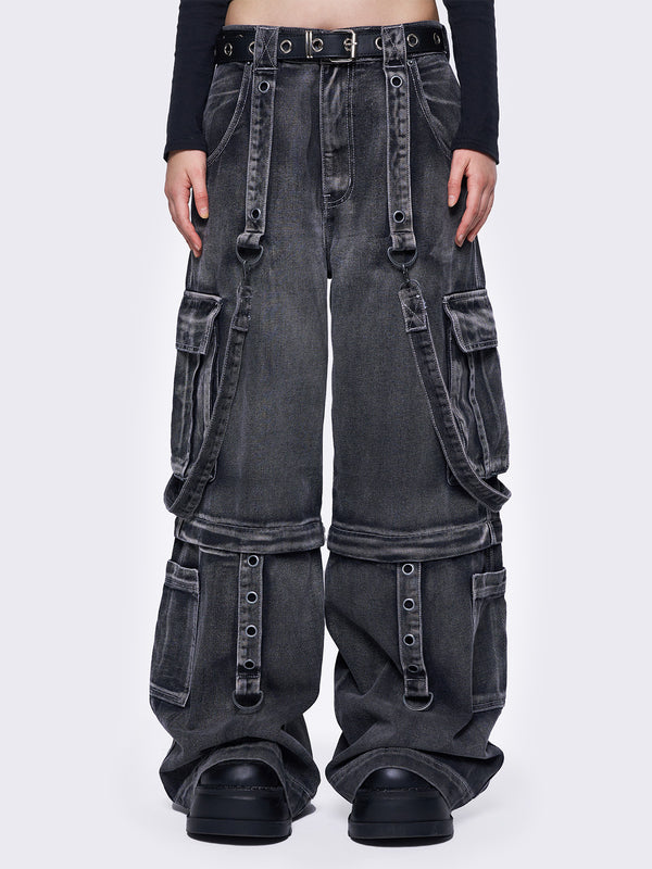 minga london Trek Grey Cargo Jeans