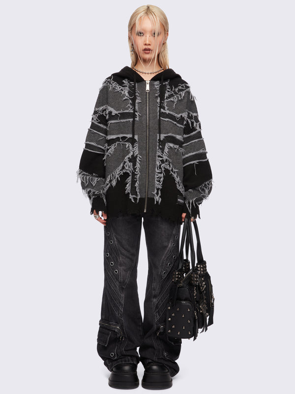 Minga London Union Jack Knitted Zip-Up Hoodie