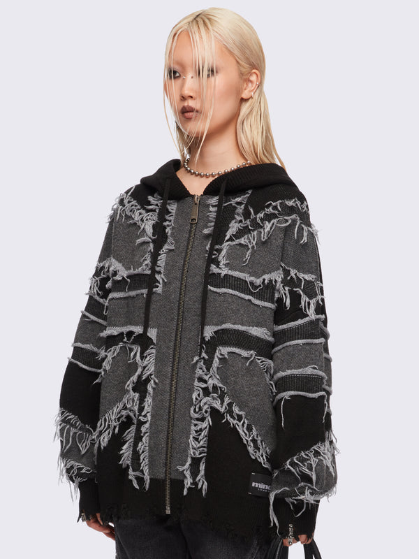 Minga London Union Jack Knitted Zip-Up Hoodie