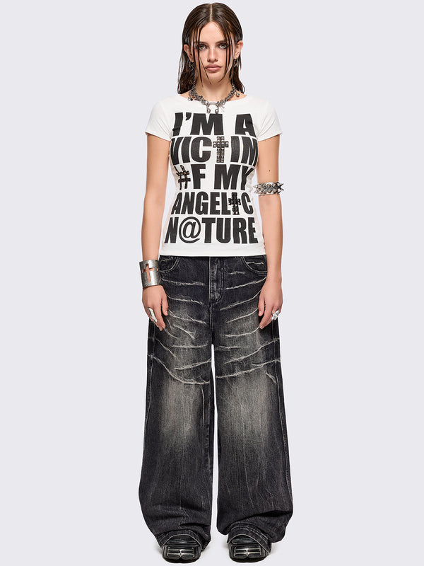 Minga London Volt Black Baggy Jeans