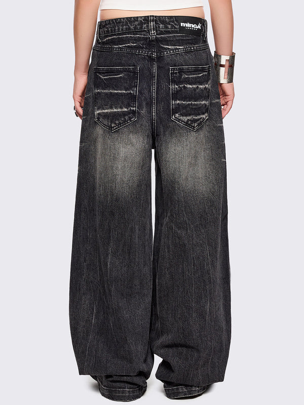 Minga London Volt Black Baggy Jeans