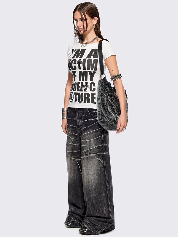 Minga London Volt Black Baggy Jeans