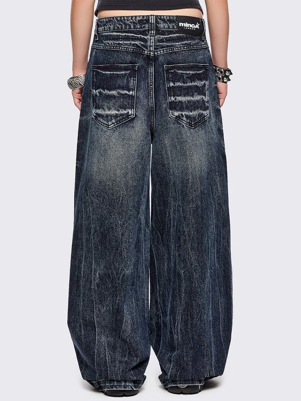Minga London Volt Blue Baggy Jeans