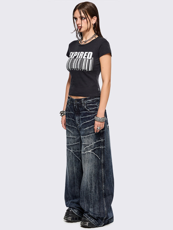 Minga London Volt Blue Baggy Jeans
