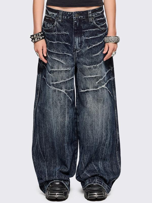 minga london Volt Blue Baggy Jeans