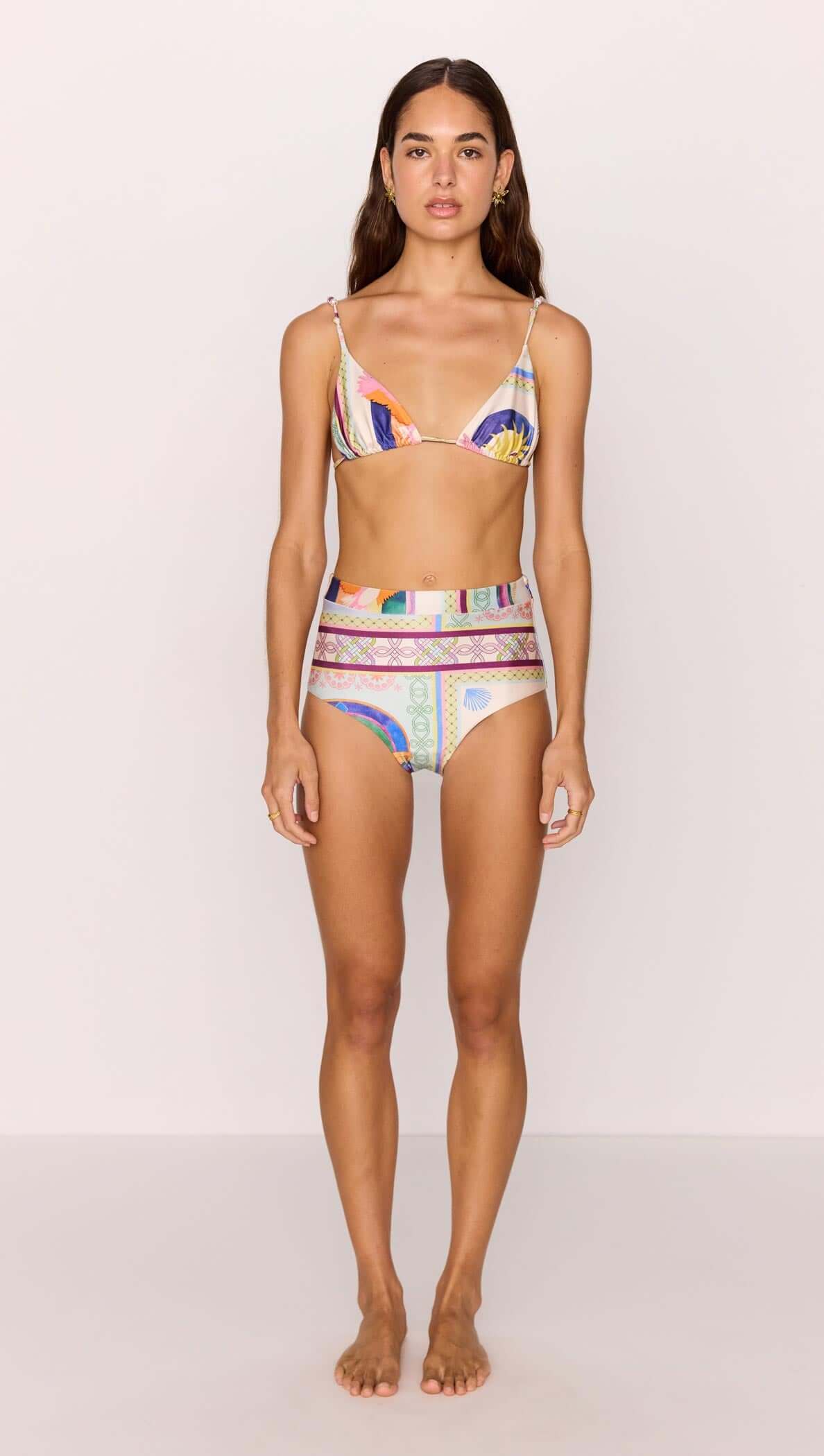 minkpink High-Waist Bikini Pant in Multicolour Print