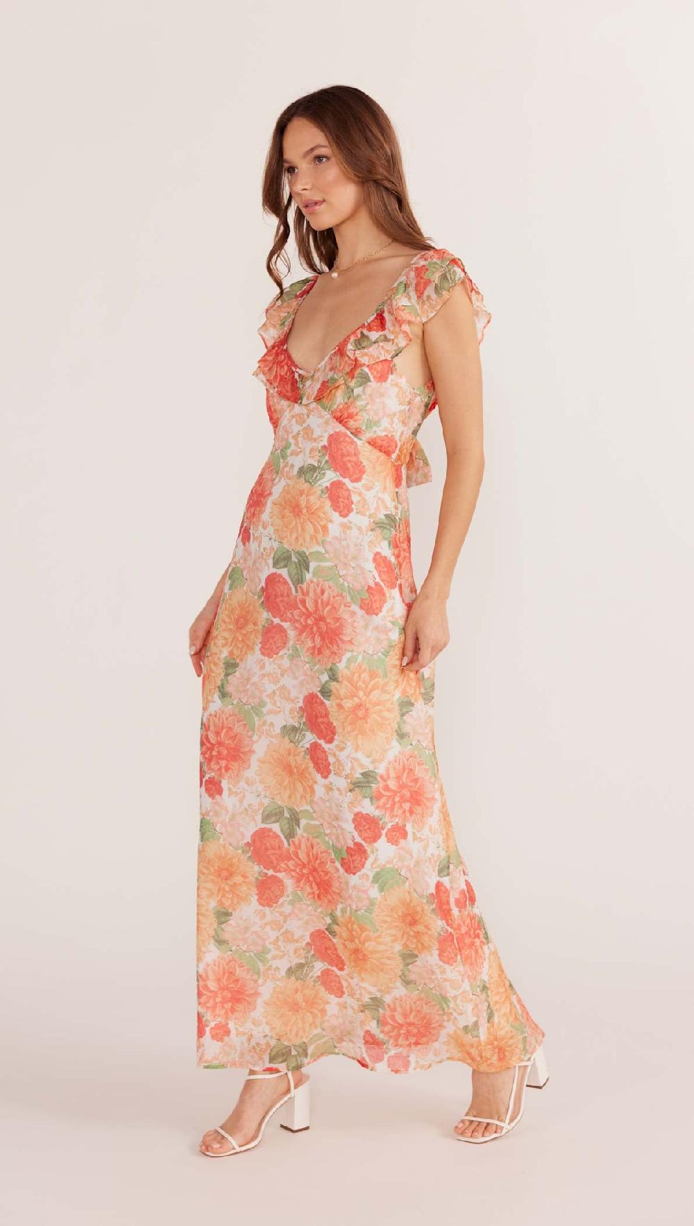 Minkpink Aida Frill Maxi Dress