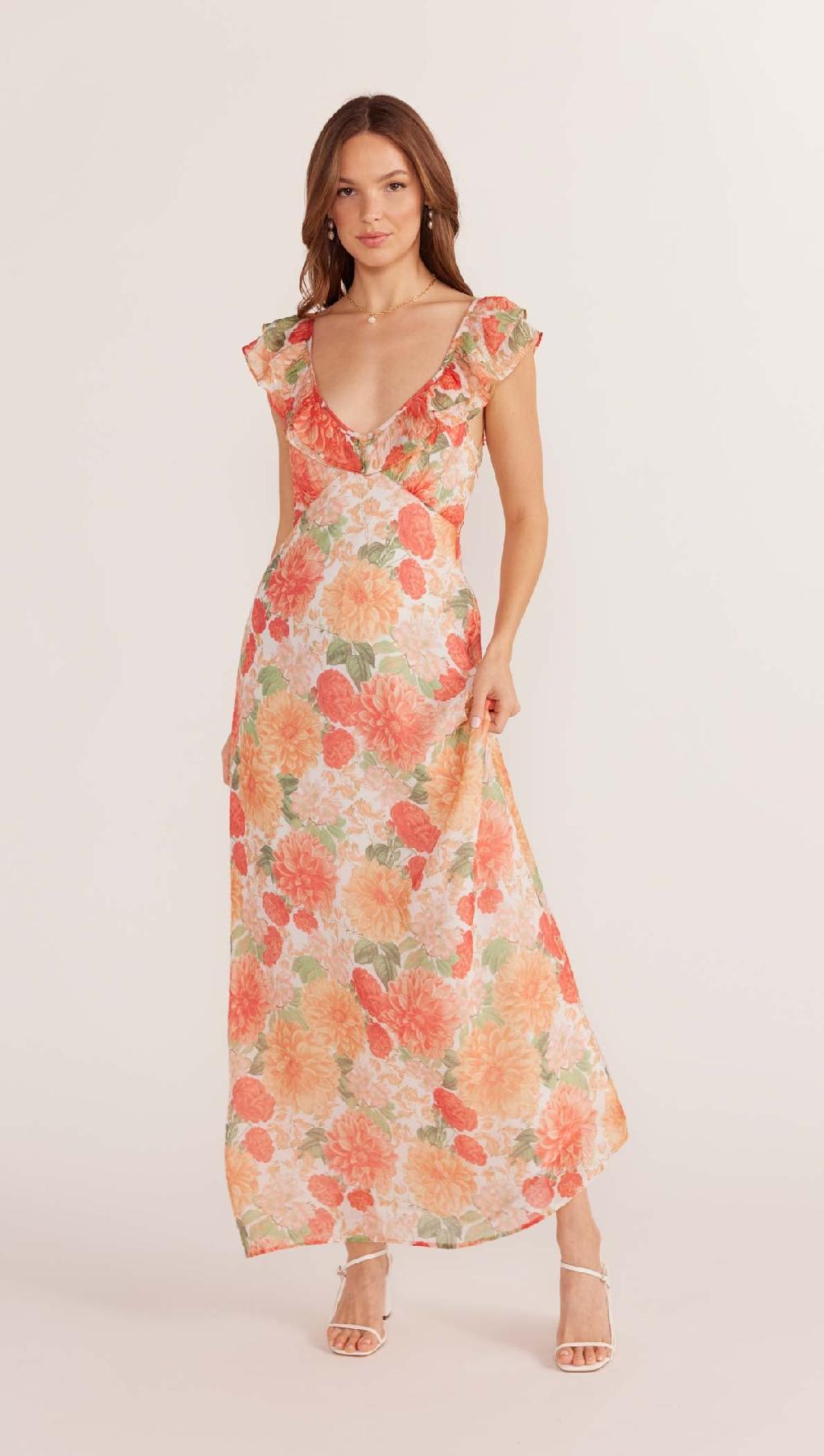 Minkpink Aida Frill Maxi Dress