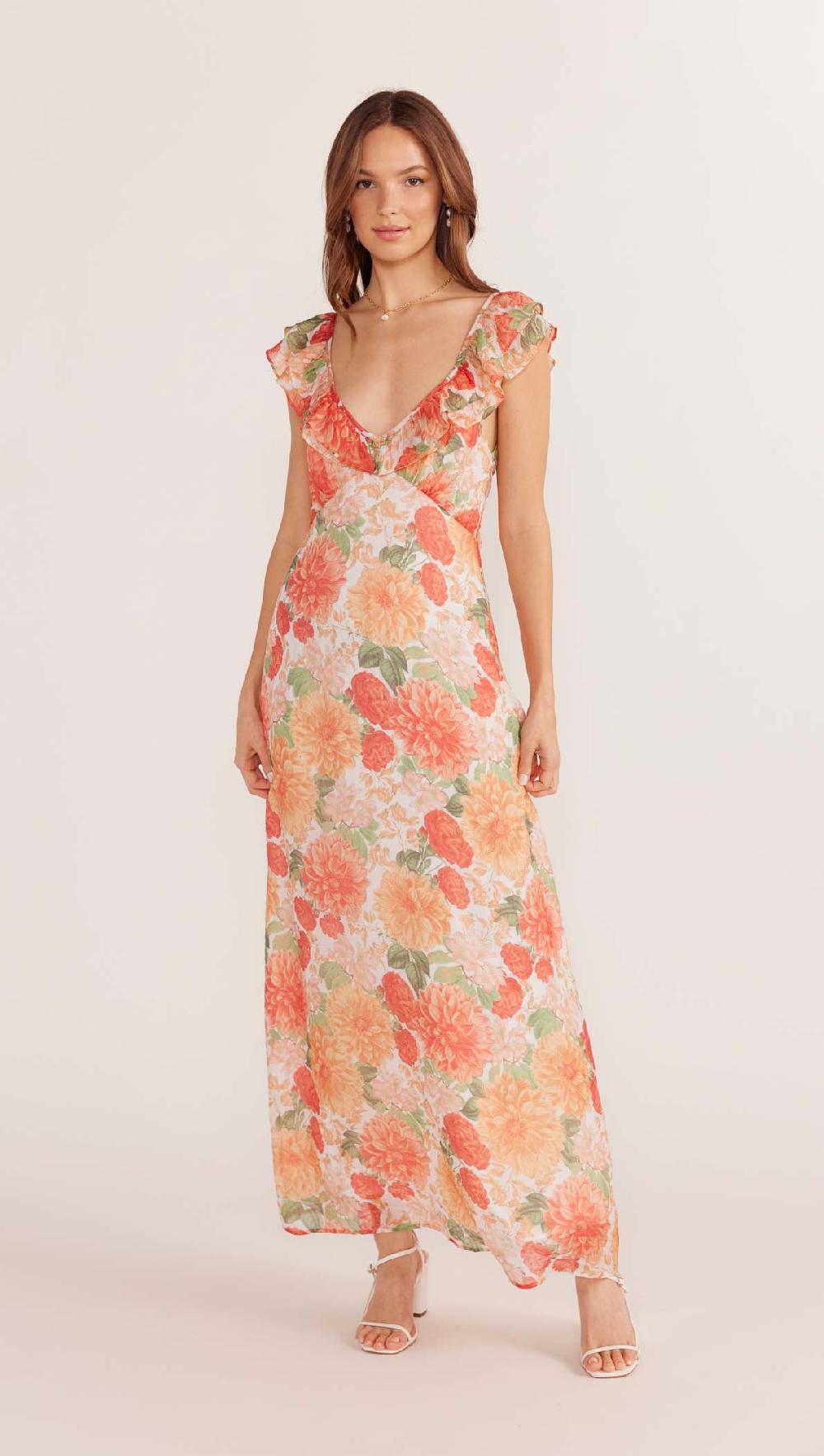 minkpink Aida Frill Maxi Dress