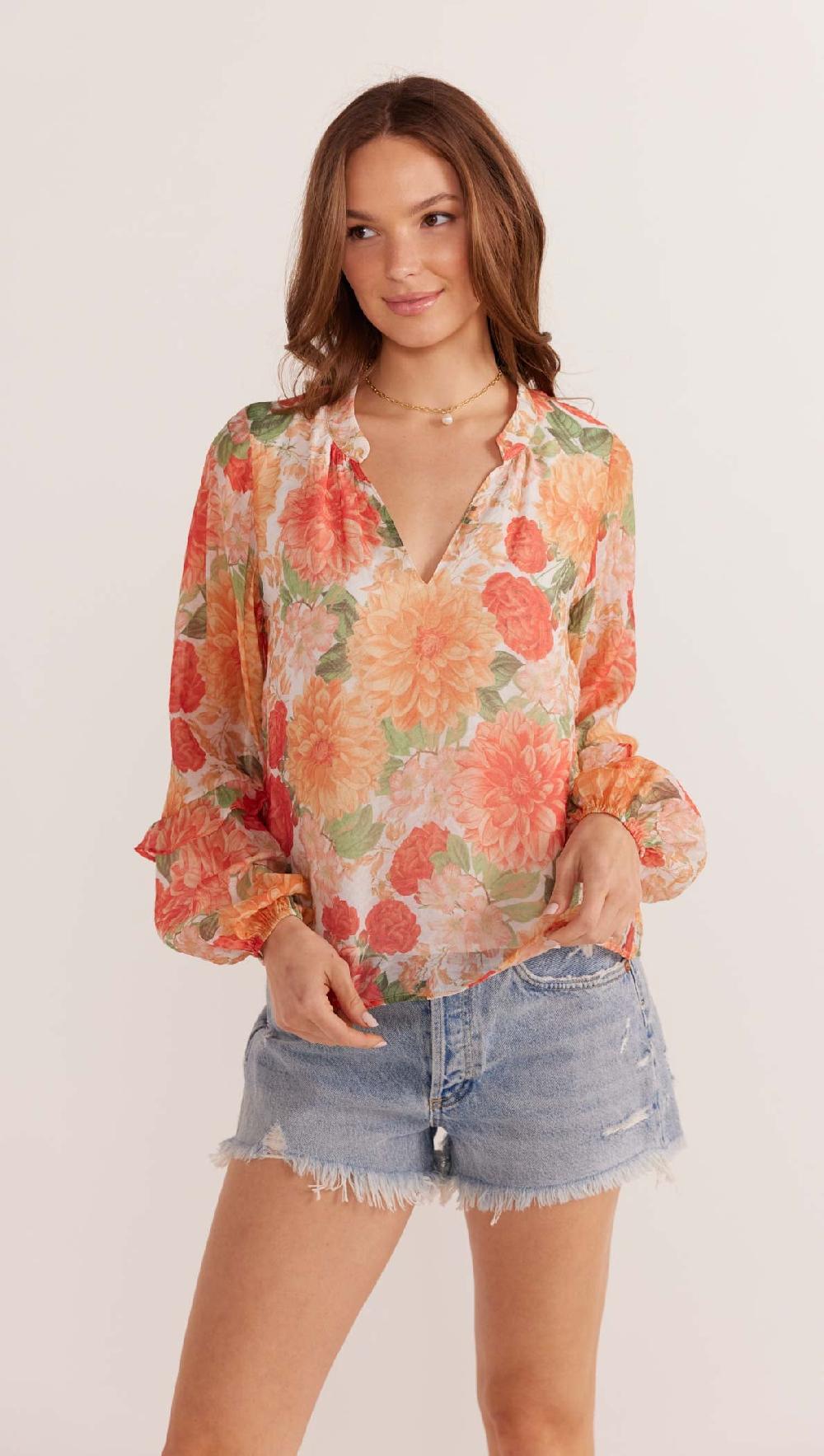 minkpink Aida Long Sleeve Blouse