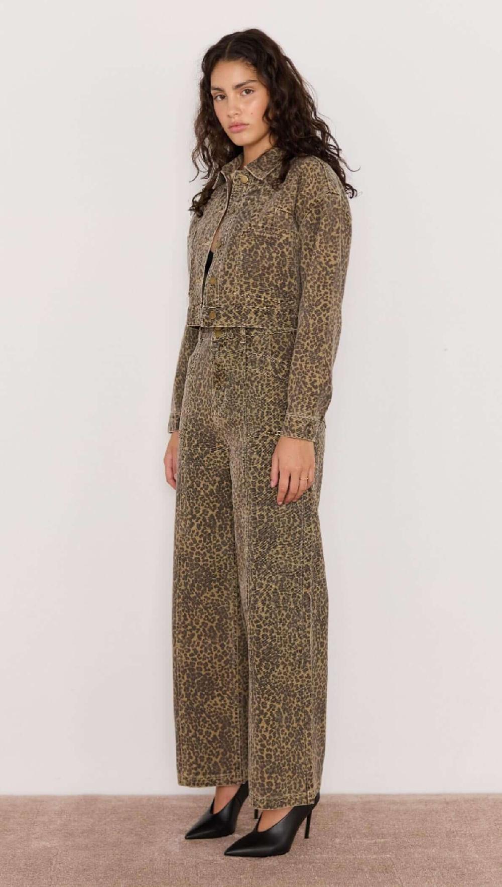 Minkpink Anouk Animal Print Crop Jacket