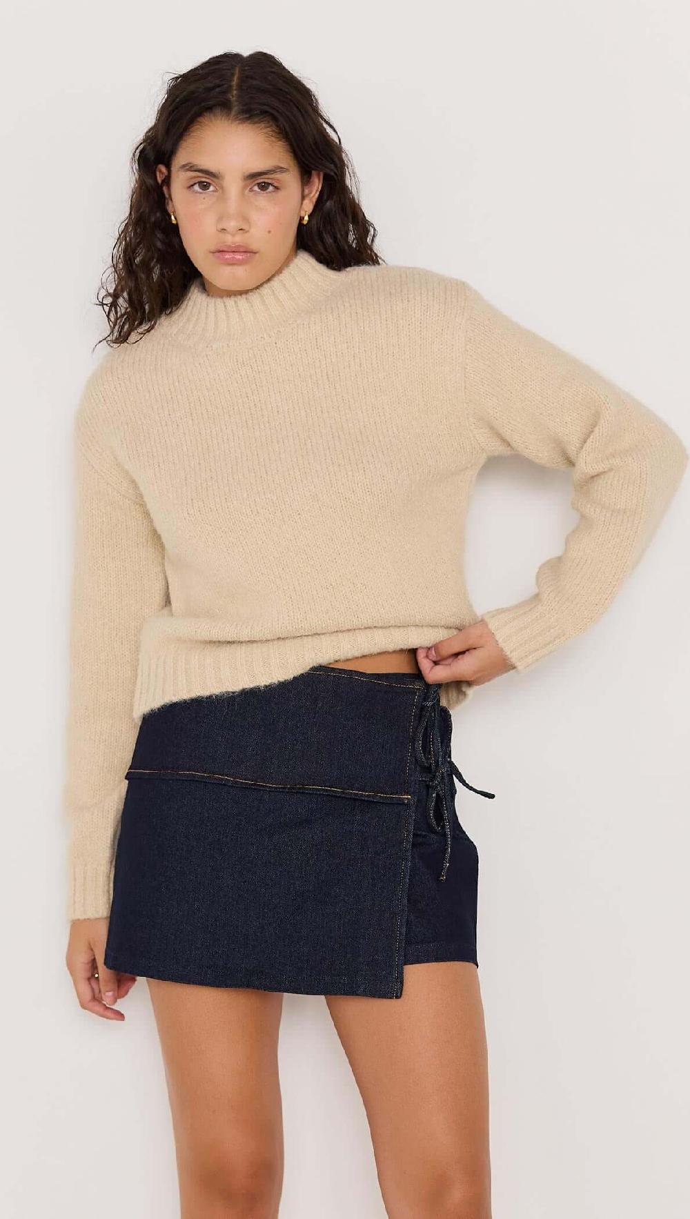 Minkpink Avery Fluffy Sweater - Oat