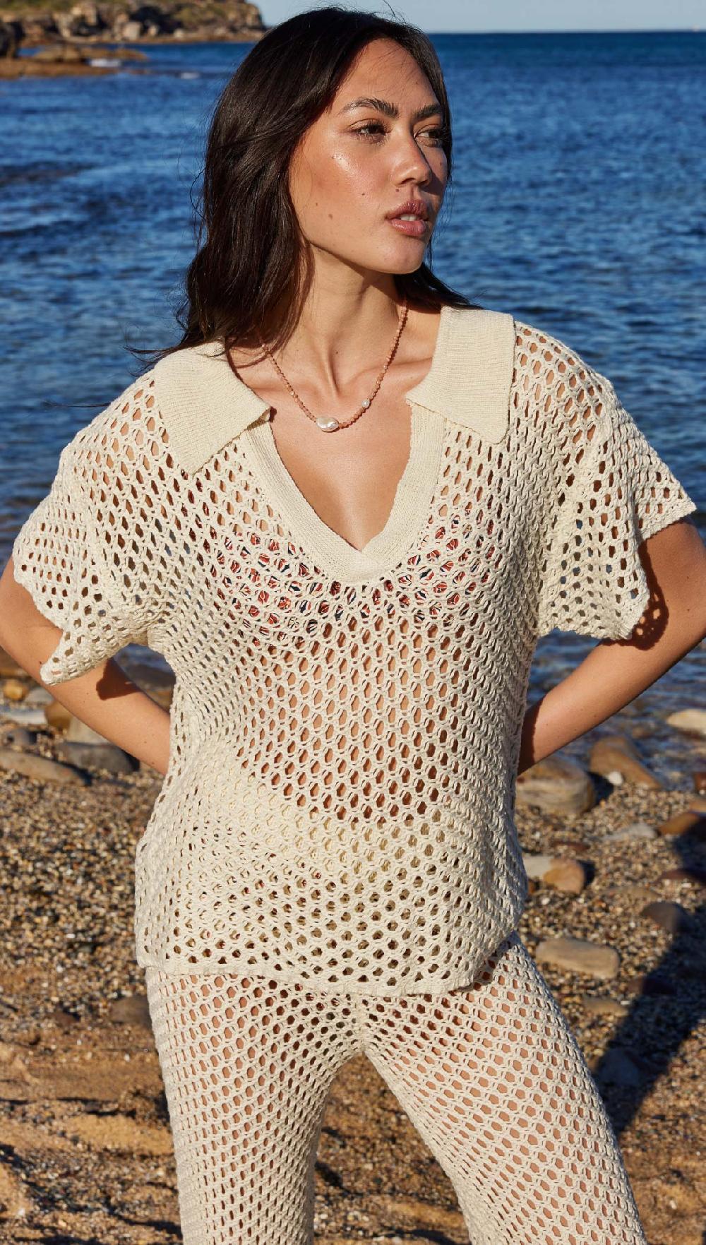 minkpink Balmy Crochet Knit Top - Final Sale