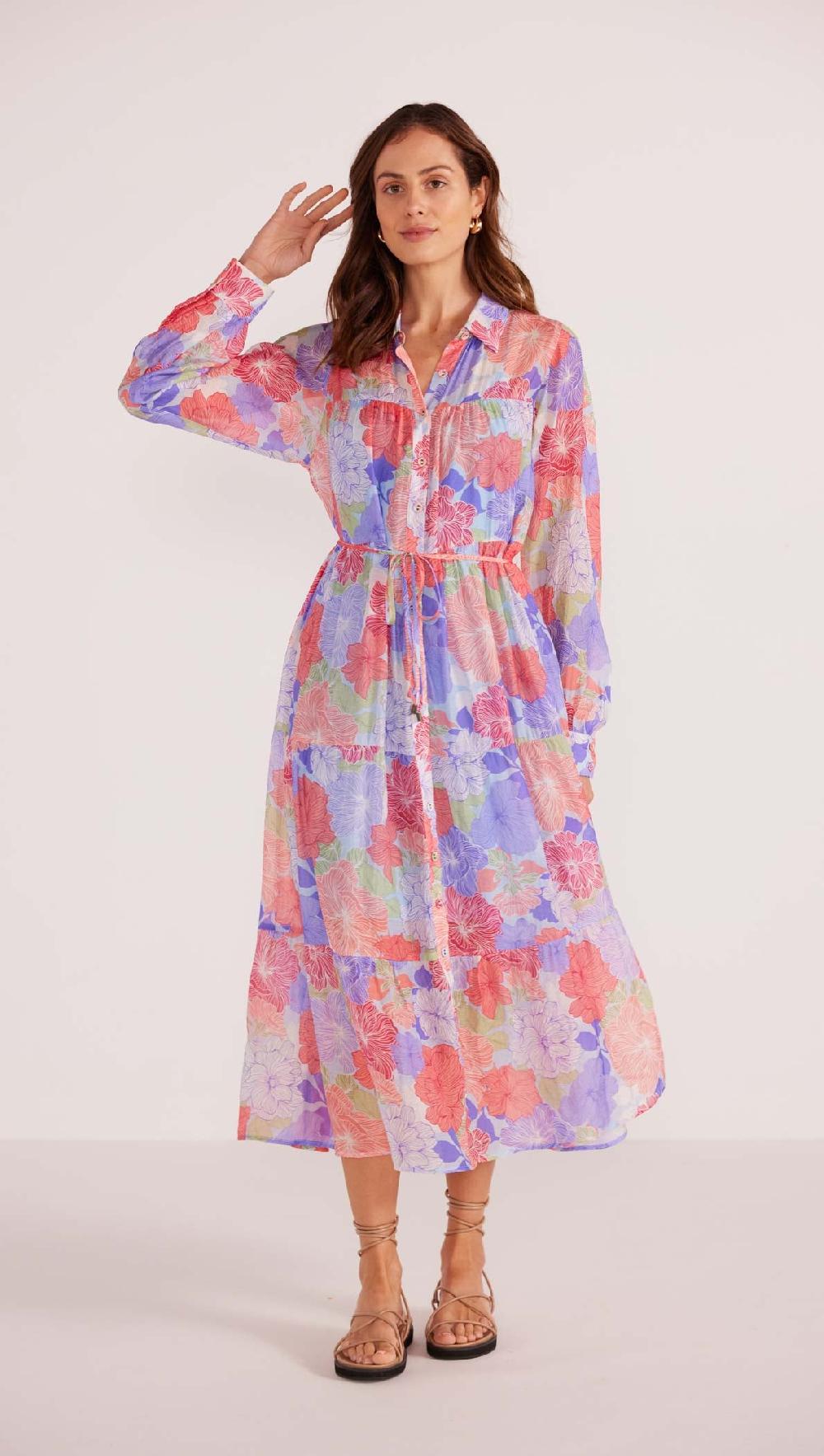 minkpink Belle Button Down Midi Dress - Final Sale