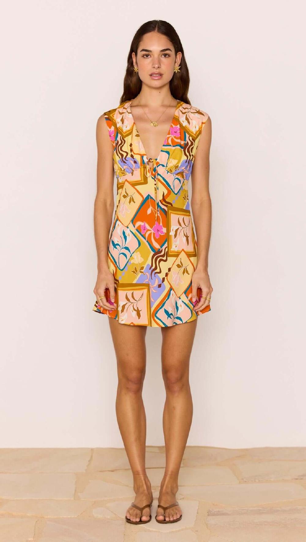 Minkpink Bold Scarf Print Mini Dress