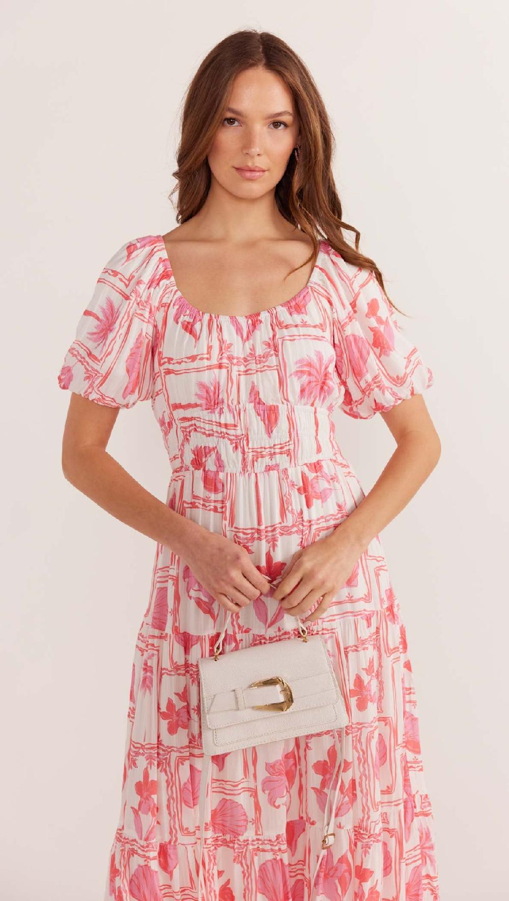 Minkpink Bria Puff Sleeve Midi Dress