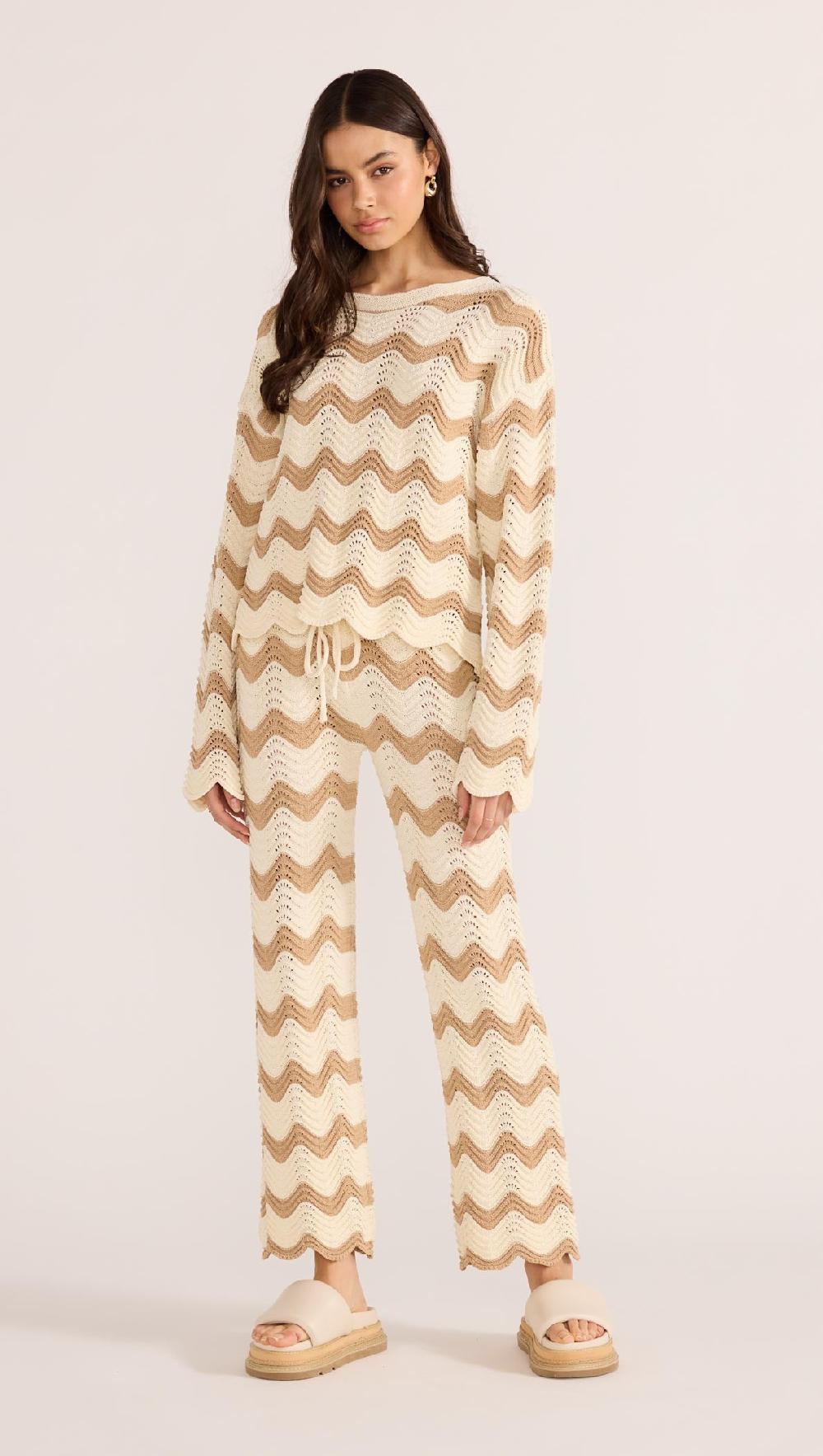 Minkpink Brooke Crochet Wave Pant