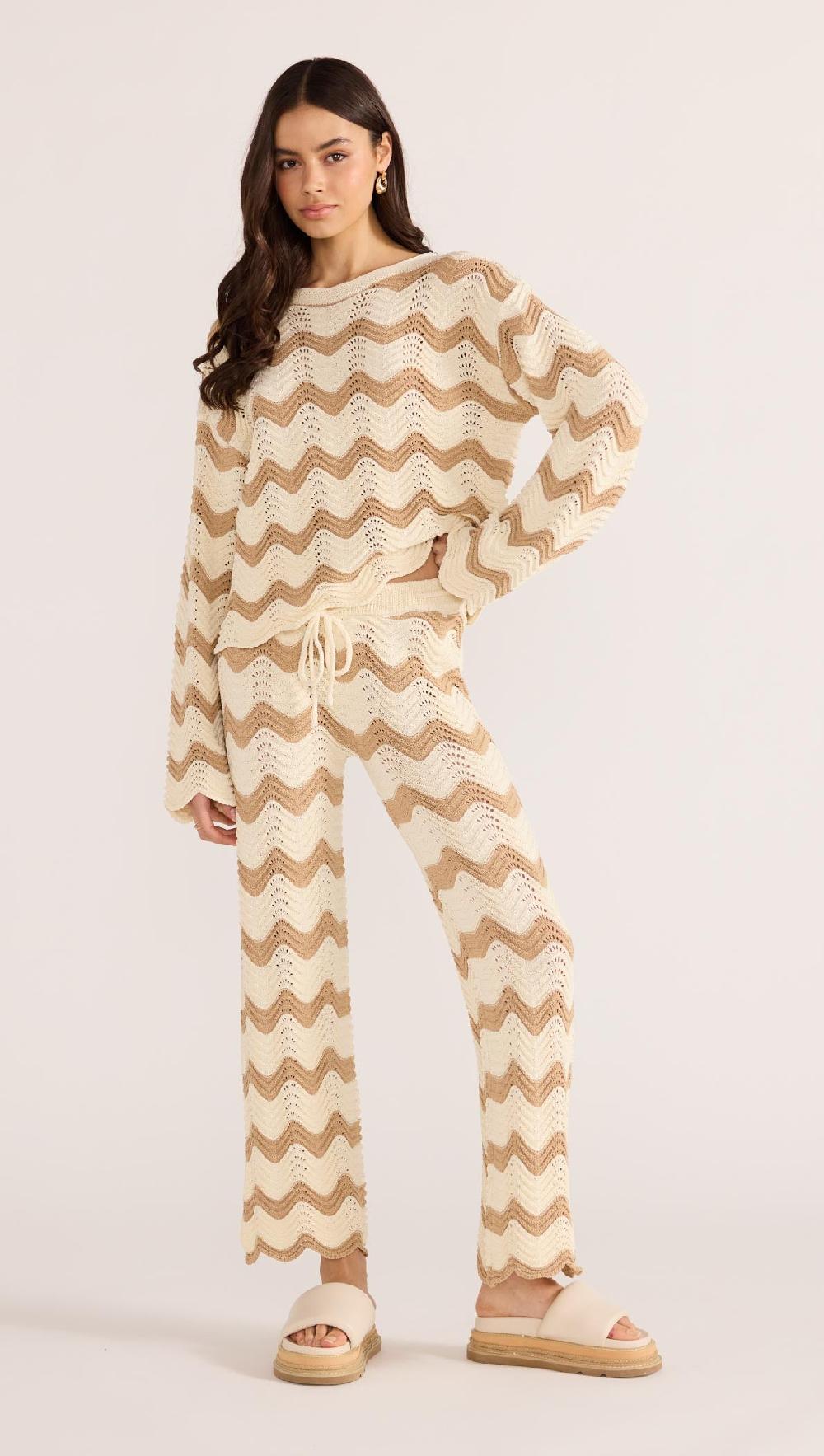 minkpink Brooke Crochet Wave Pant