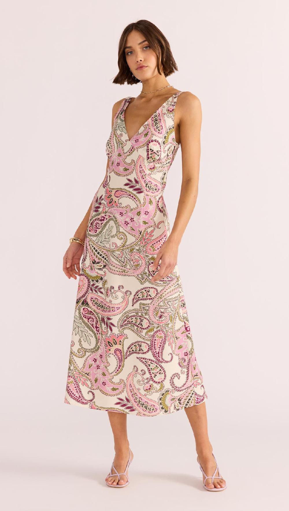 Minkpink Cadence Bias Slip Midi Dress