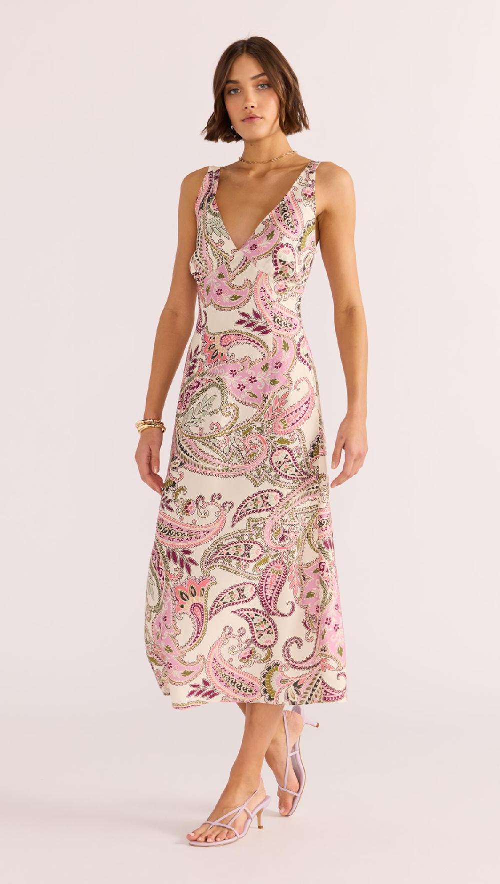 minkpink Cadence Bias Slip Midi Dress