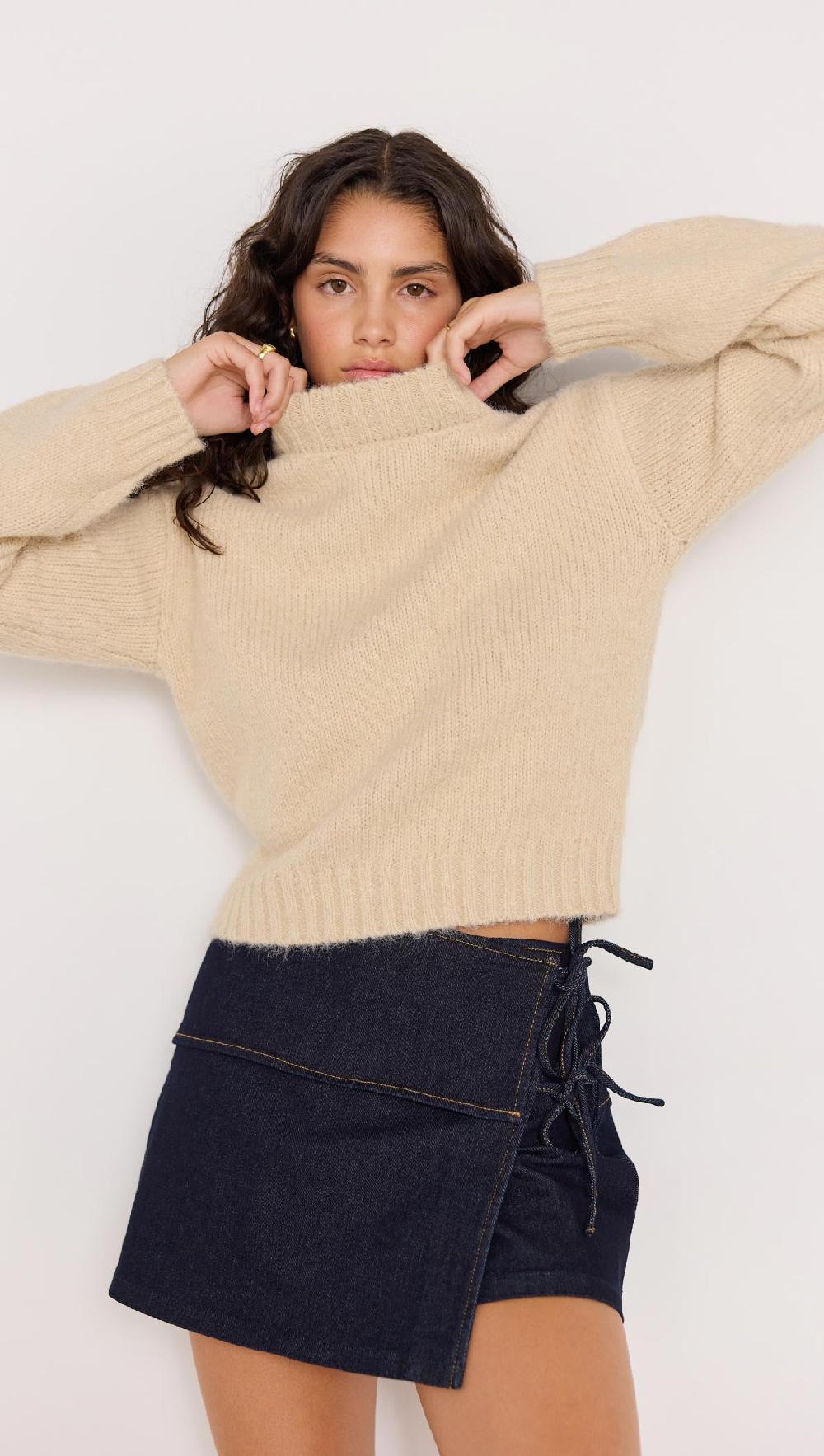 Minkpink Camilla Denim Tie Wrap Skort