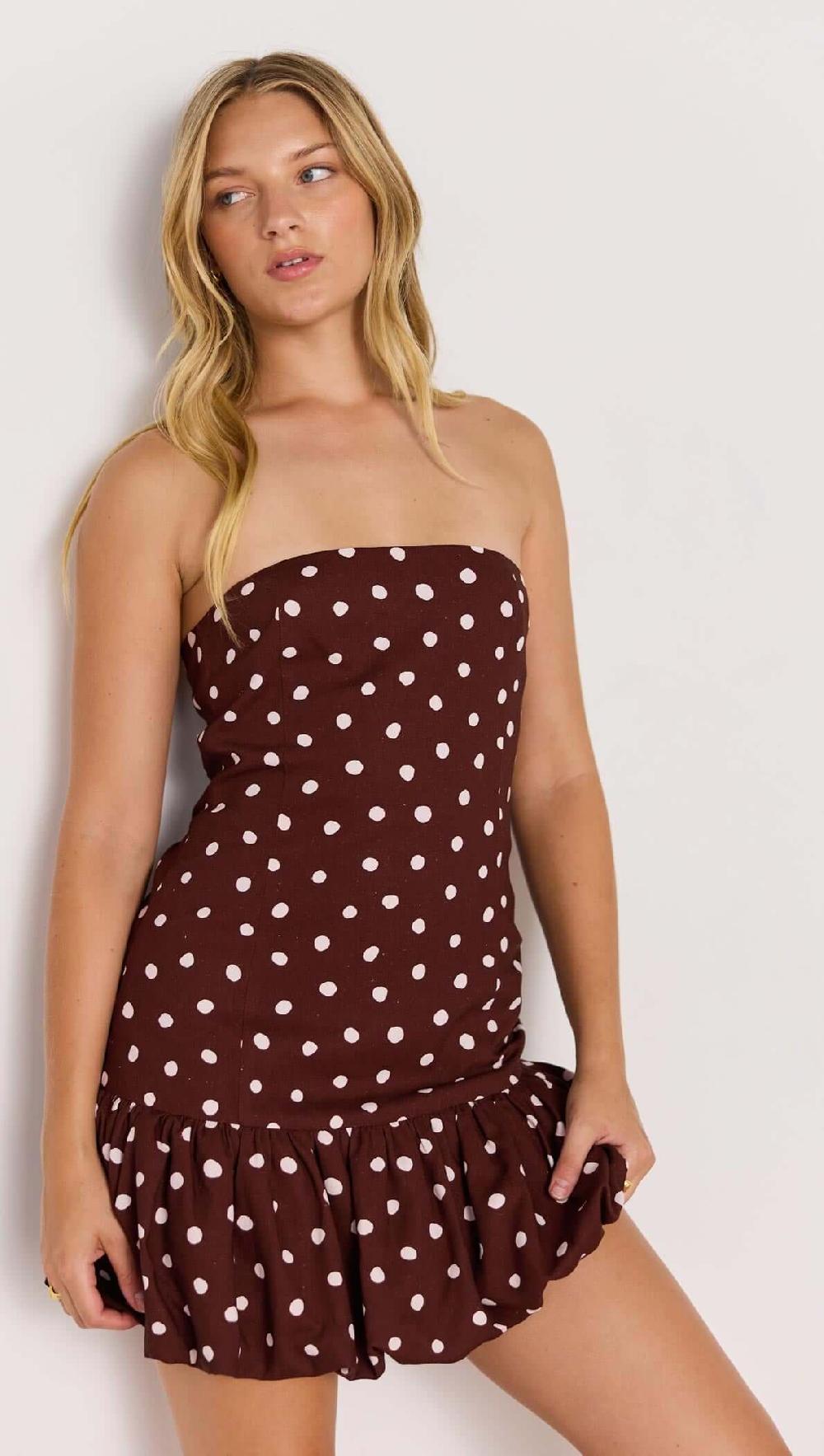 Minkpink Cedar Spot Bubble Mini Dress