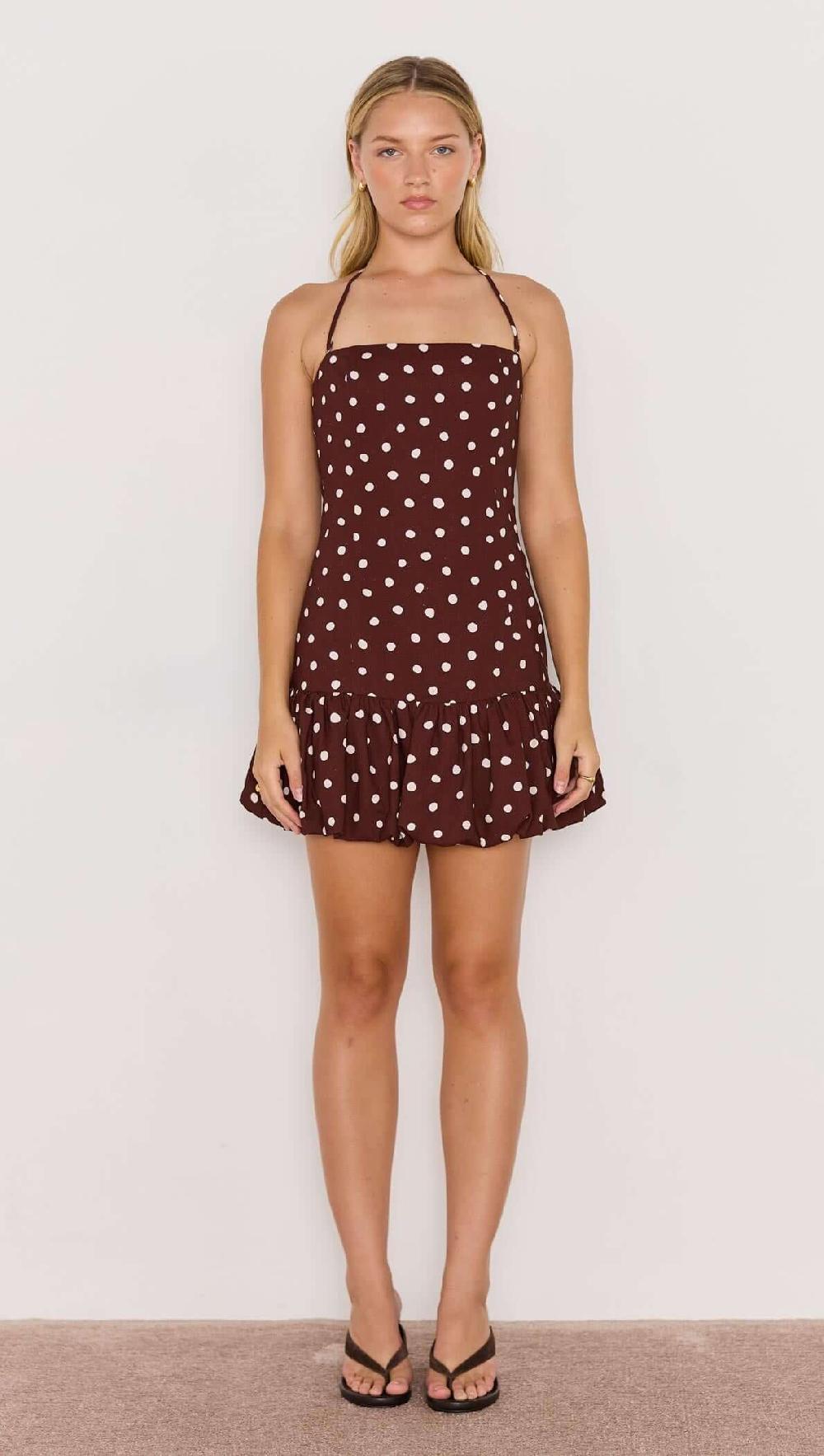 minkpink Cedar Spot Bubble Mini Dress