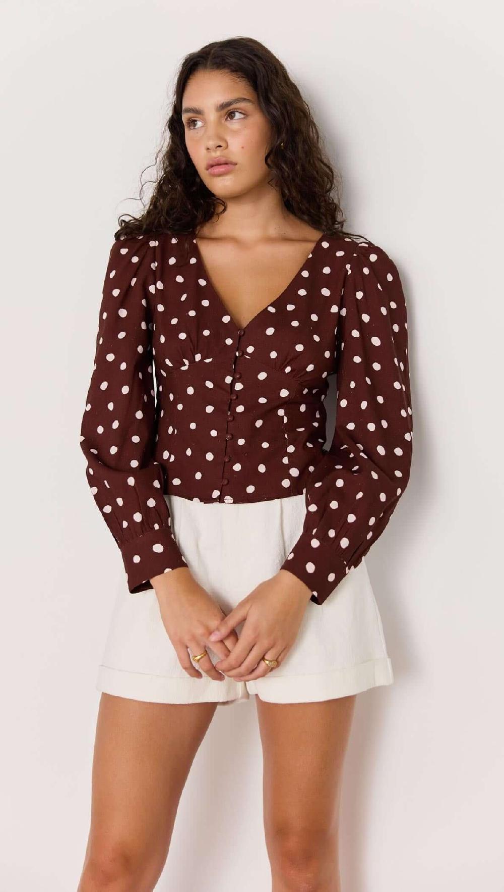 Minkpink Cedar Spot Corset Blouse