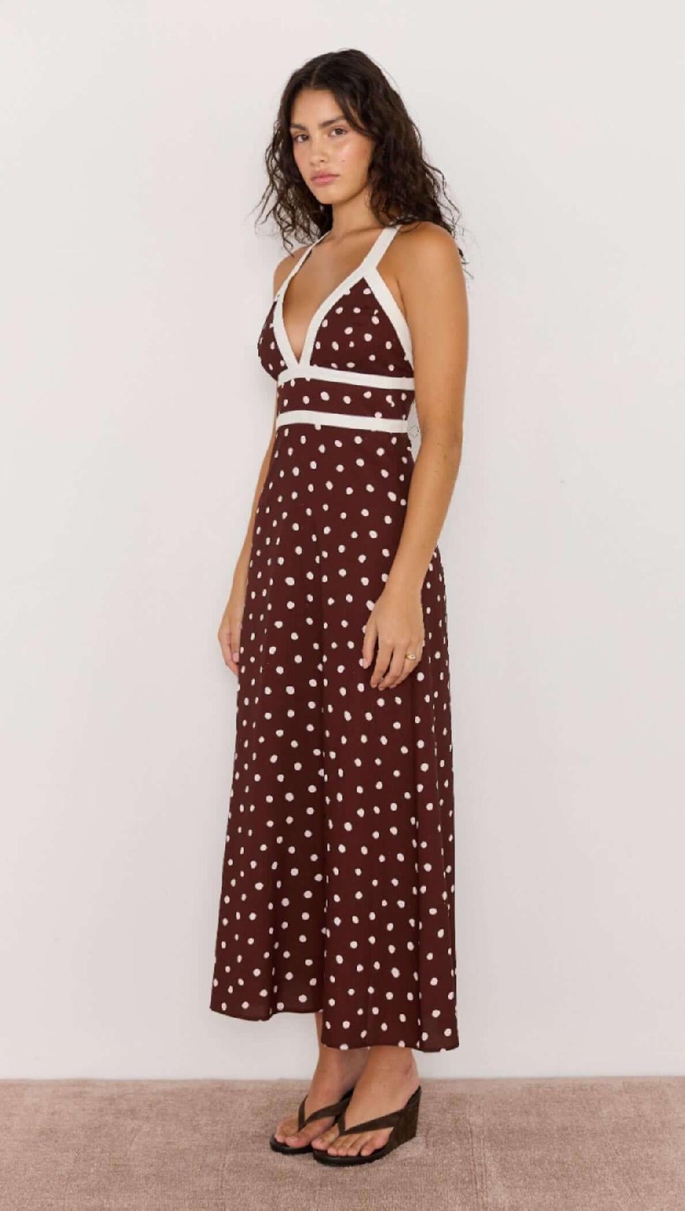 Minkpink Cedar Spot Cross Back Dress