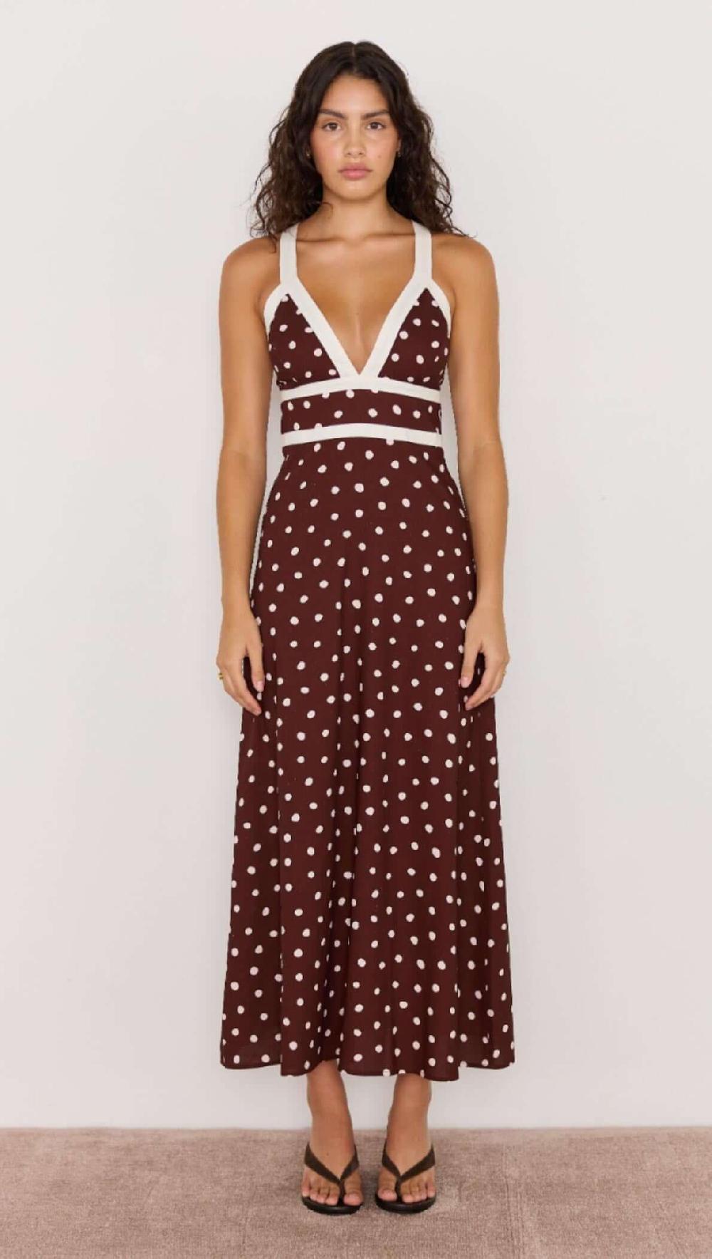 minkpink Cedar Spot Cross Back Dress