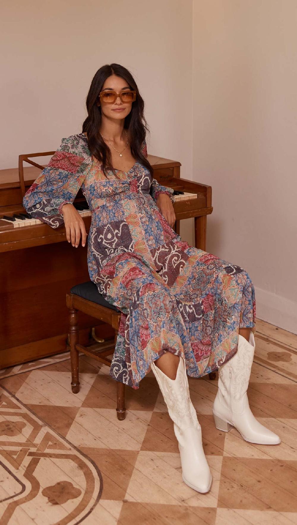 minkpink Ciana Babydoll Midi Dress - Final Sale