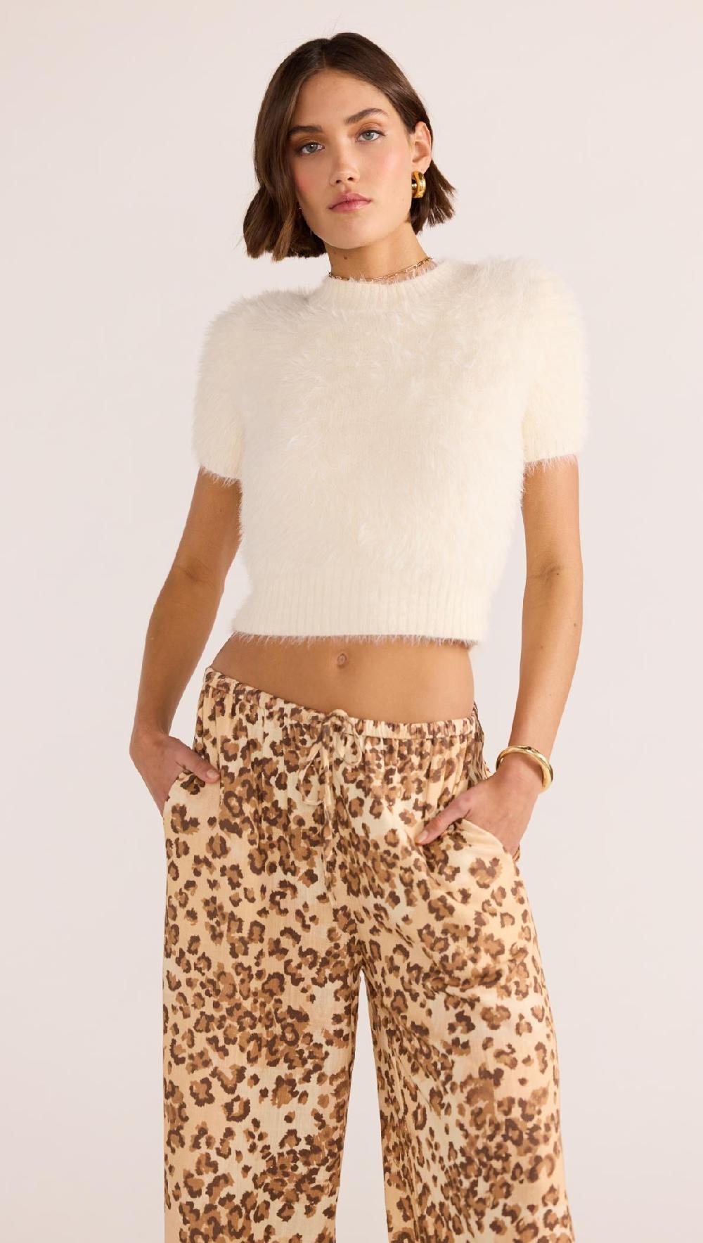 Minkpink Clover Fluffy Knit Tee