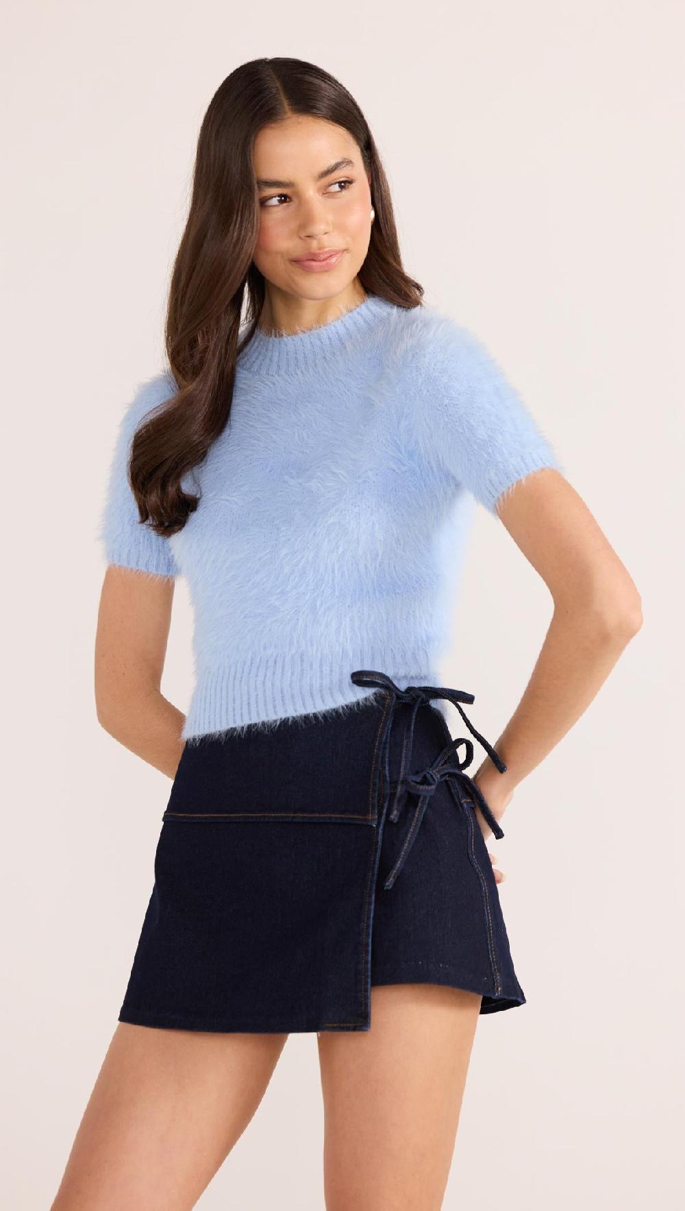 Minkpink Clover Fluffy Knit Tee