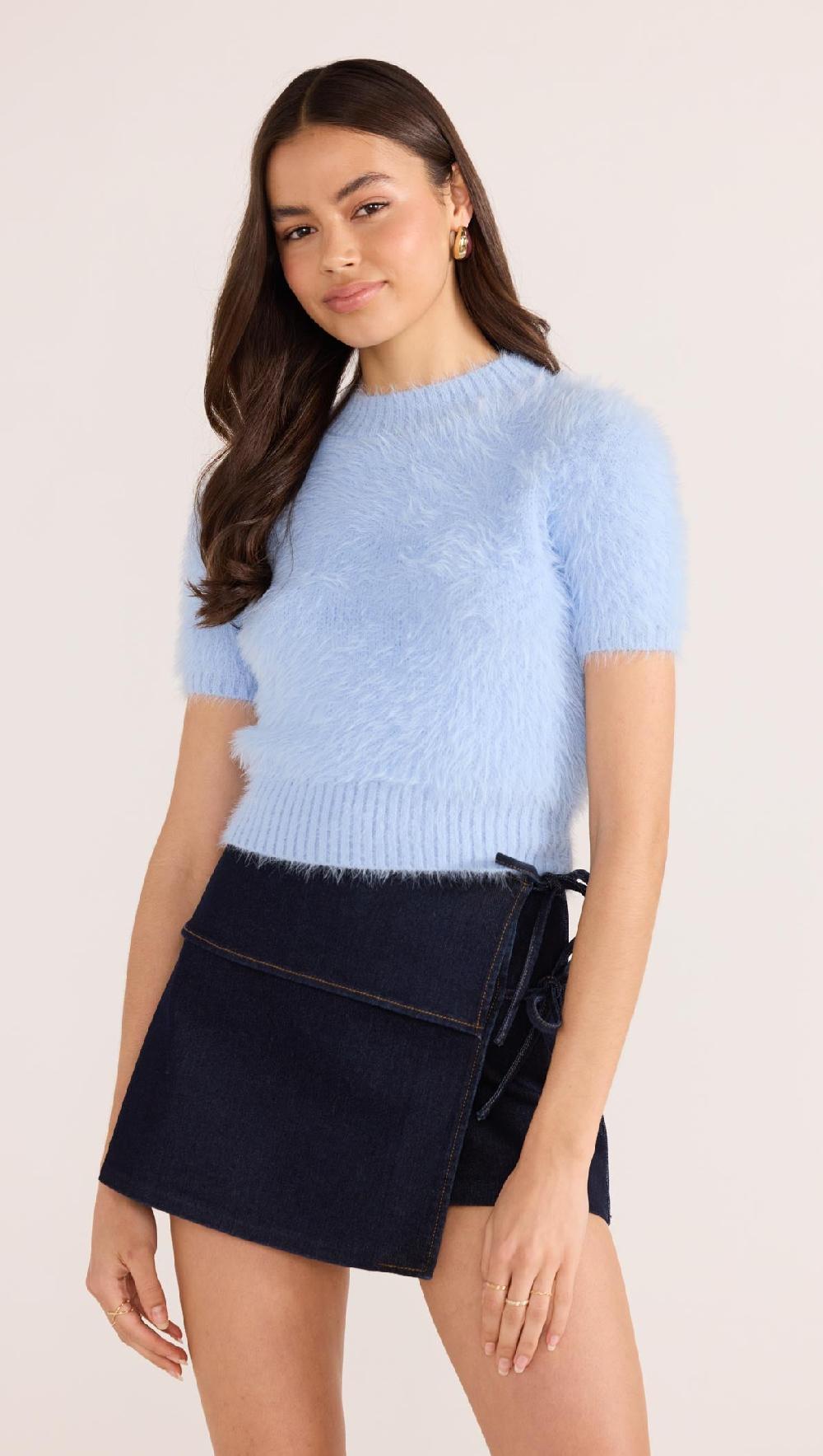 minkpink Clover Fluffy Knit Tee