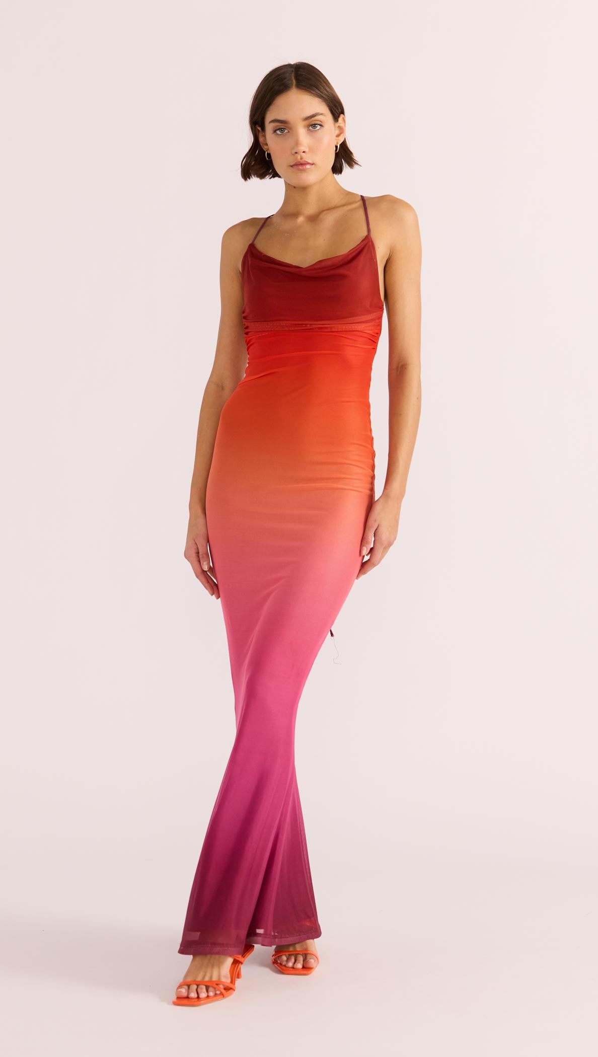 minkpink Cosima Ombre Mesh Maxi Dress