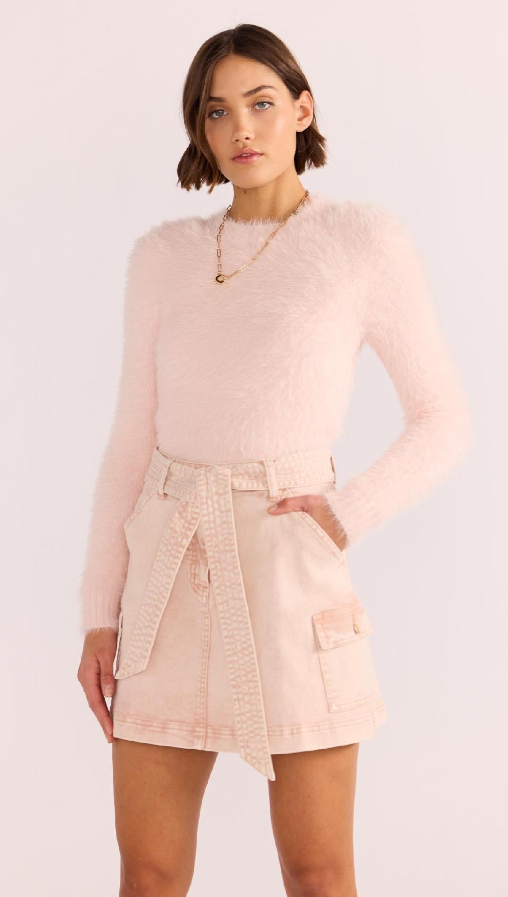 Minkpink Dahlia Denim Mini Skirt