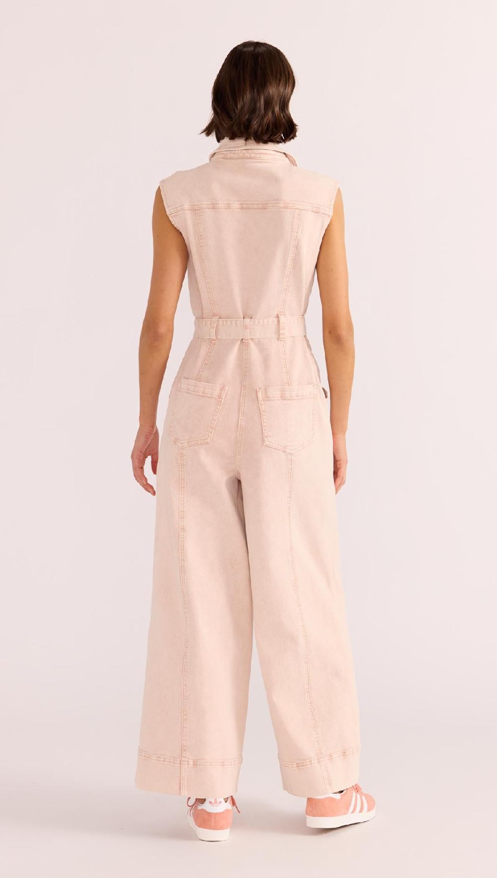 Minkpink Dahlia Denim Panel Jumpsuit