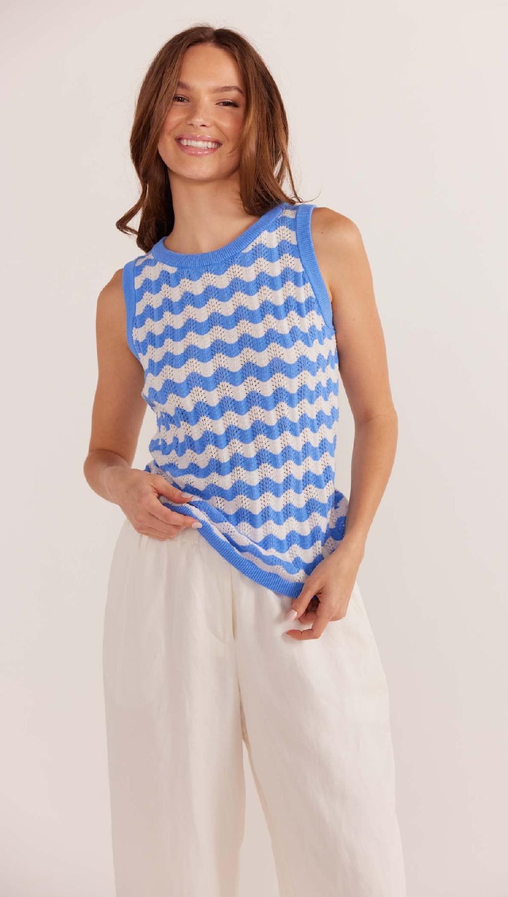 minkpink Dina Stripe Knit Tank - Final Sale
