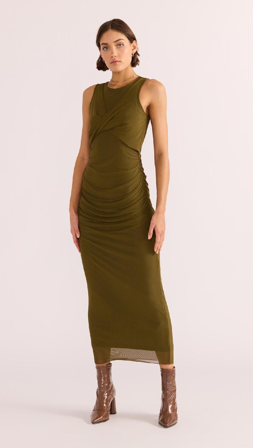 Minkpink Elodie Mesh Midi Dress