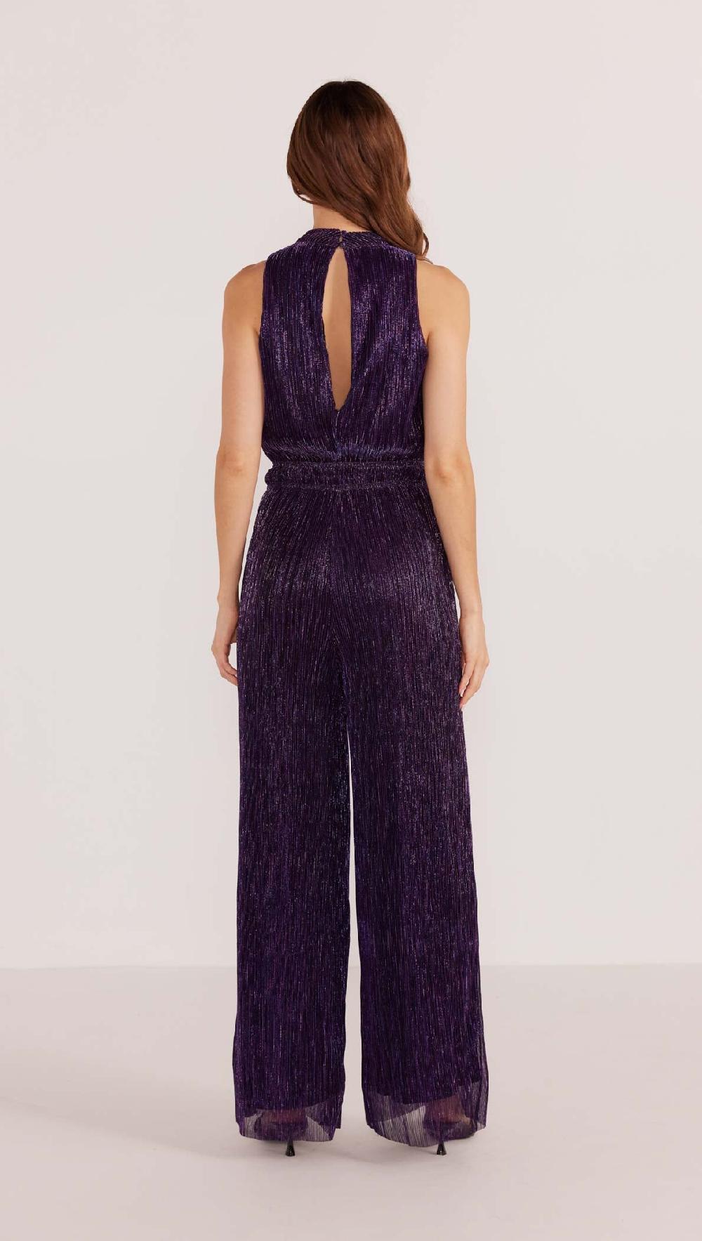 Minkpink Enya Lurex Plisse Jumpsuit - Final Sale