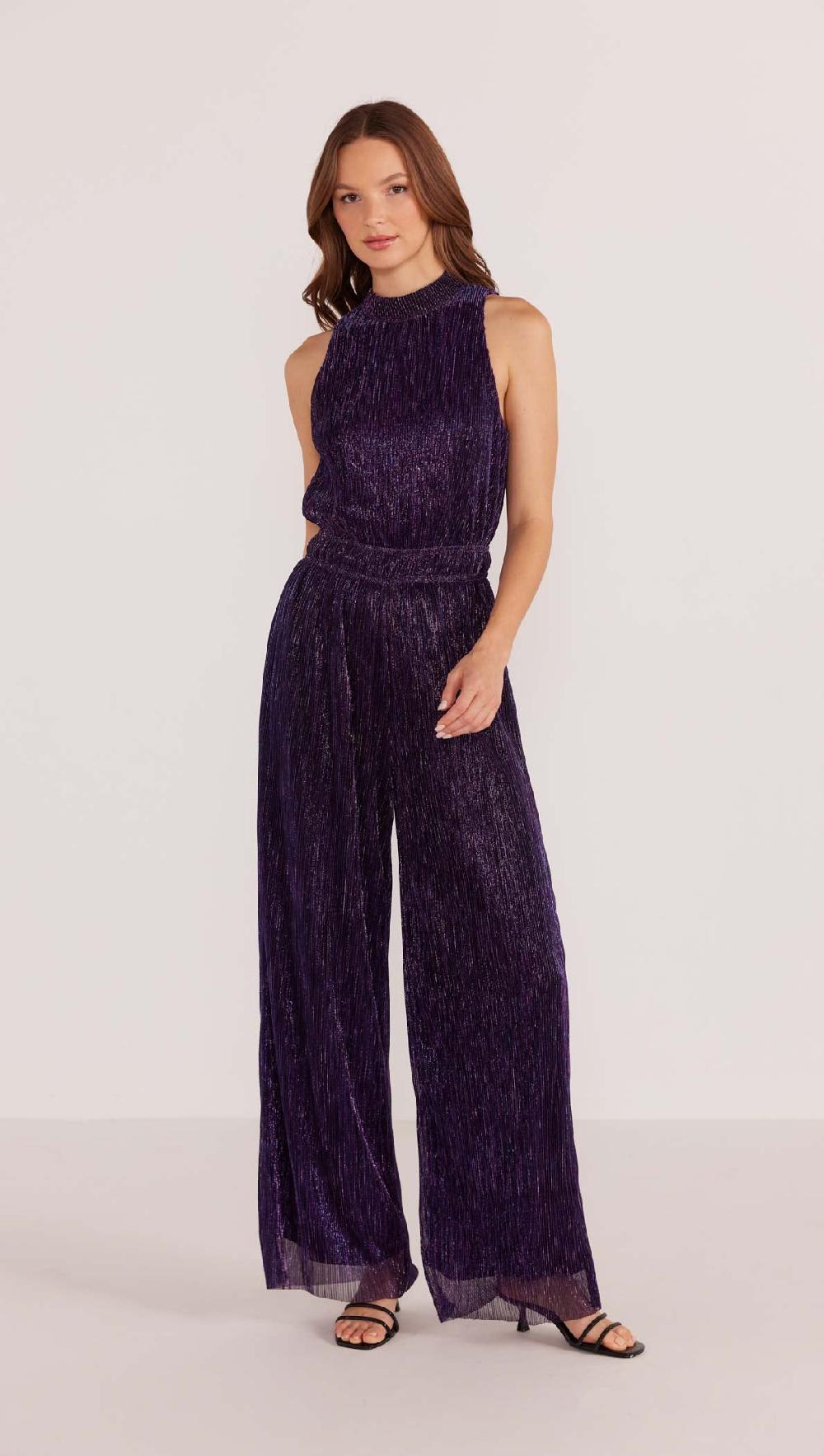 minkpink Enya Lurex Plisse Jumpsuit - Final Sale