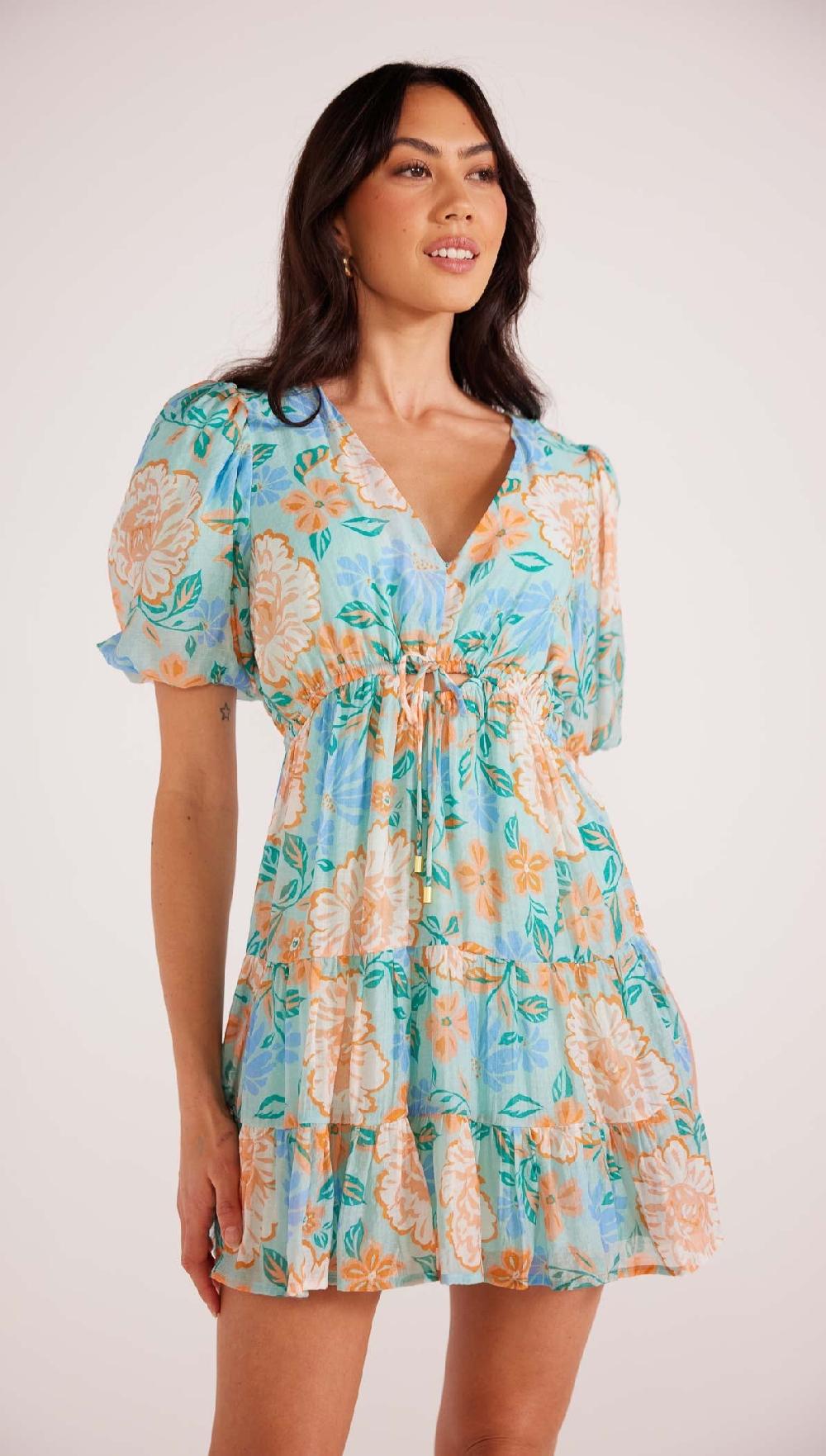 minkpink Evelyn Puff Sleeve Mini Dress - Final Sale