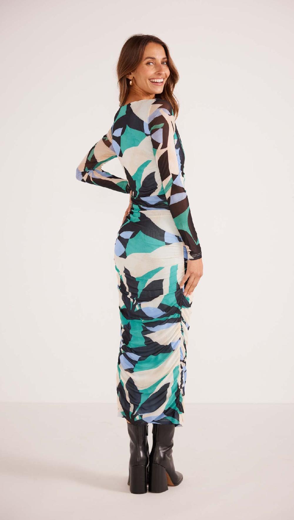 Minkpink Faven Ruched Midi Dress - Final Sale