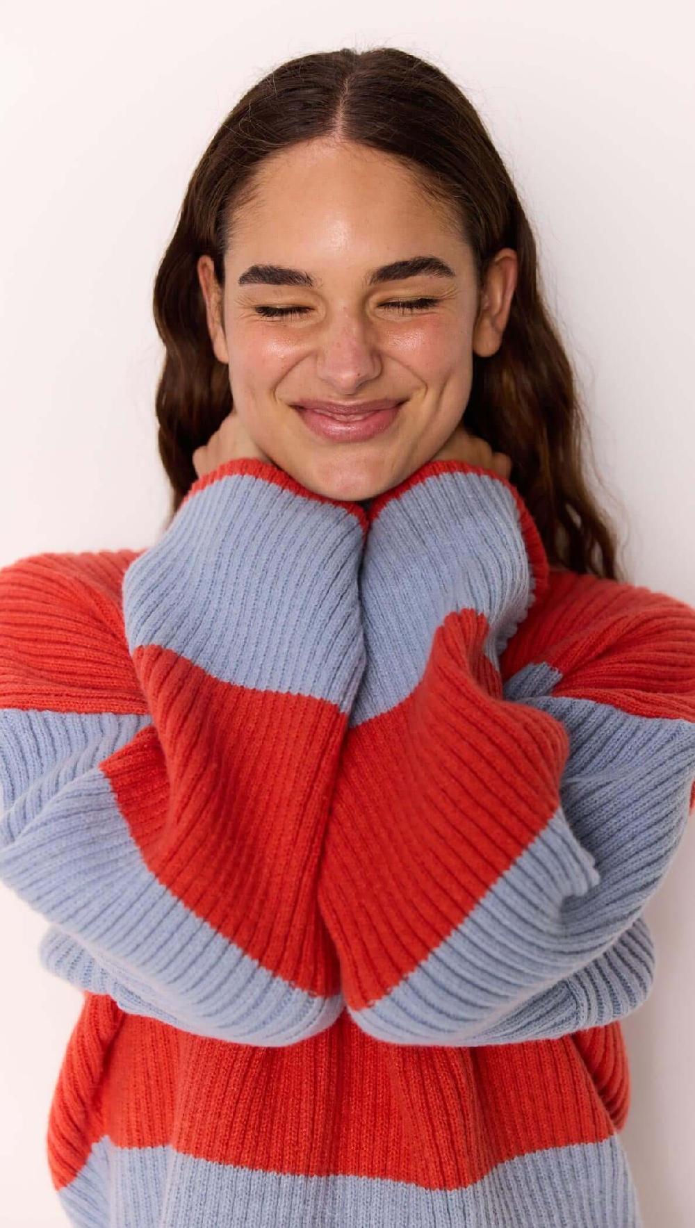 Minkpink Freja Stripe Chunky Knit Jumper