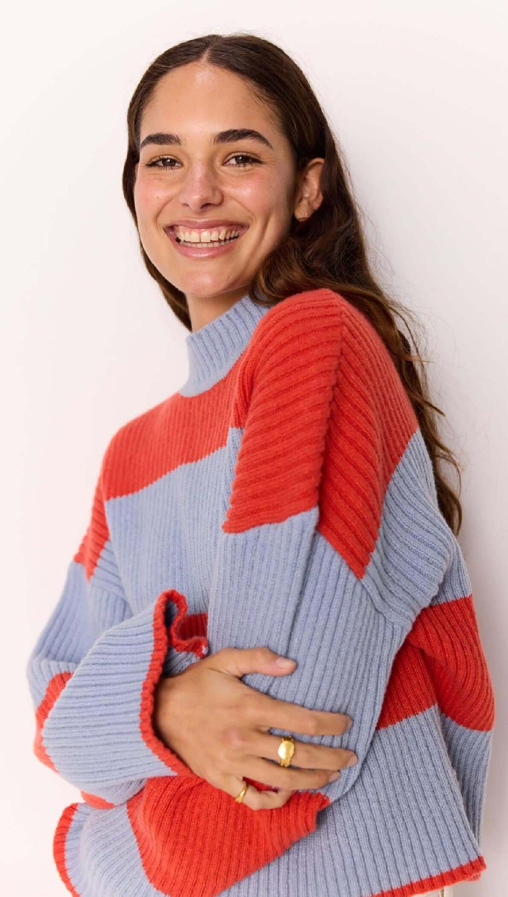 minkpink Freja Stripe Chunky Knit Jumper