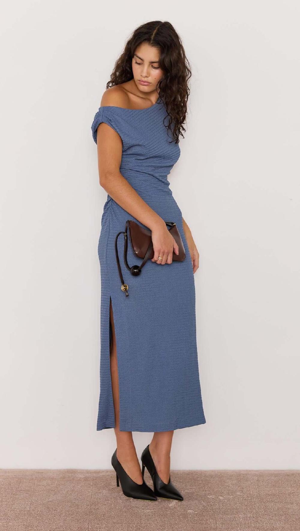 Minkpink Freya Asymmetrical Dress - Blue