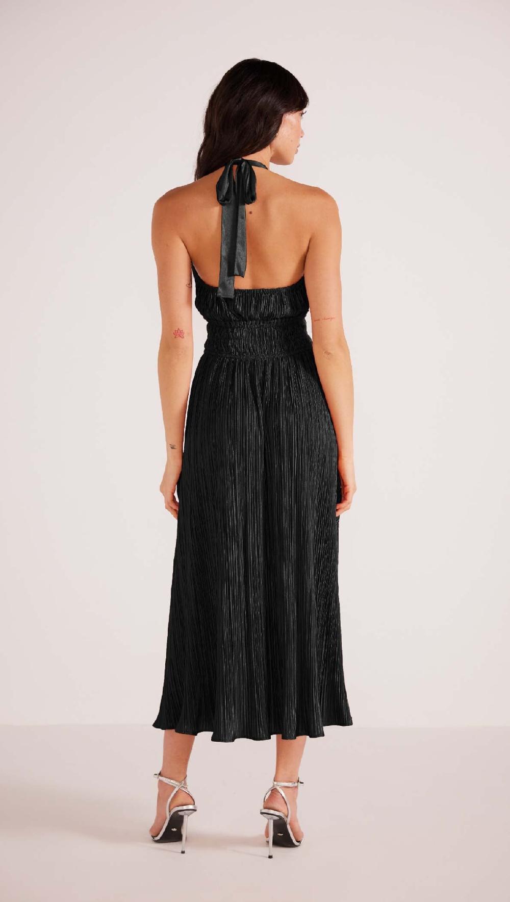 Minkpink Gwen Plisse Halter Midi Dress - Final Sale