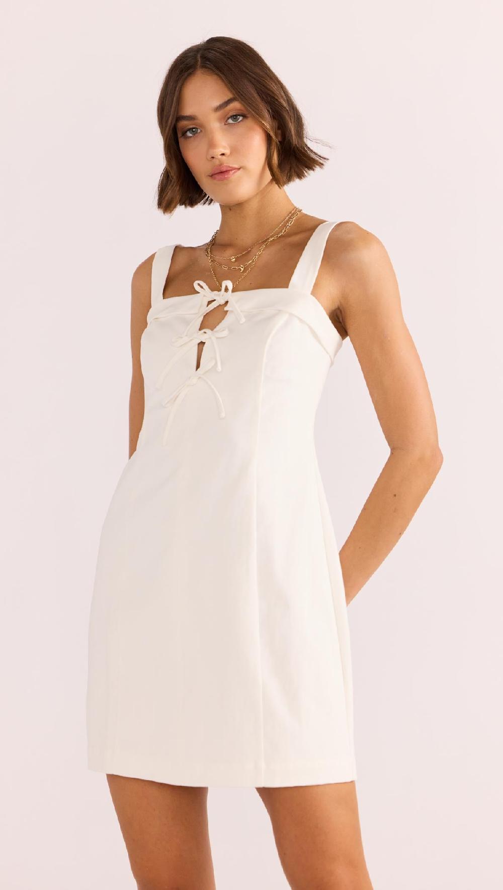 Minkpink Imogen Drill Tie Mini Dress