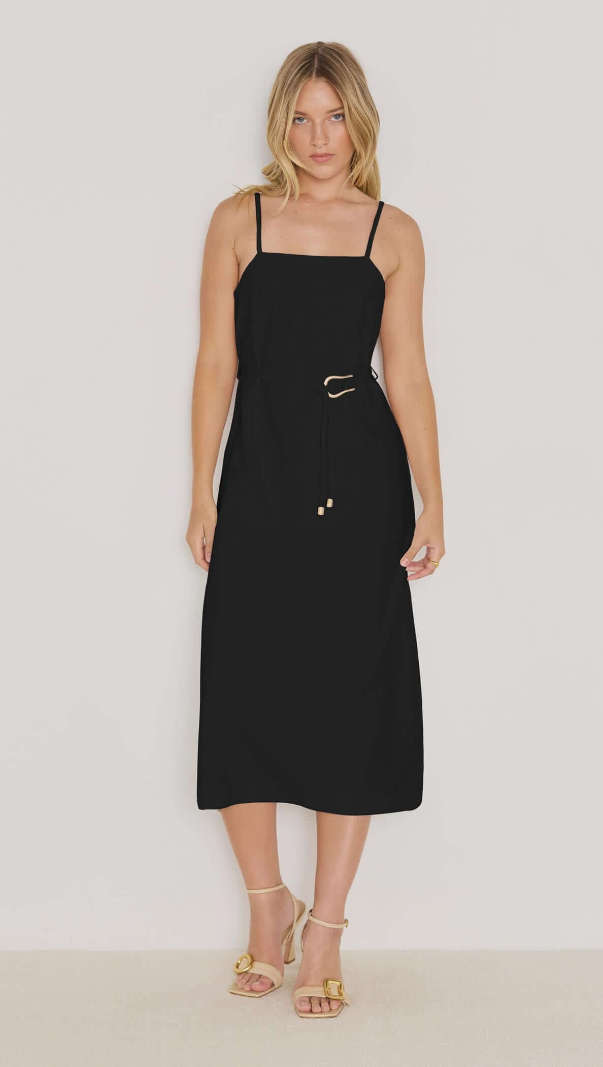 minkpink Irena Belted Sundress - Black