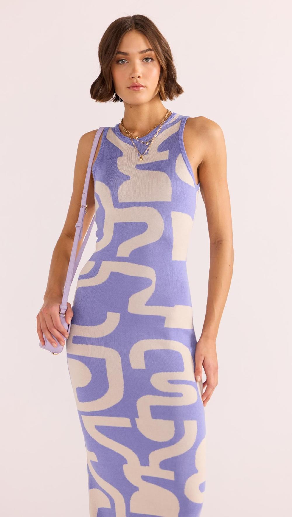 Minkpink Iris Intarsia Knit Midi Dress